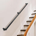 Pipe Hand Rails for Indoor Stairs 6ft Metal Stair Railing 1.5" Staircase Handrail for Outdoor and Indoor Stairs 440LBS Load Capacity Handrails for Stairs Aluminum Indoor Railing Kit