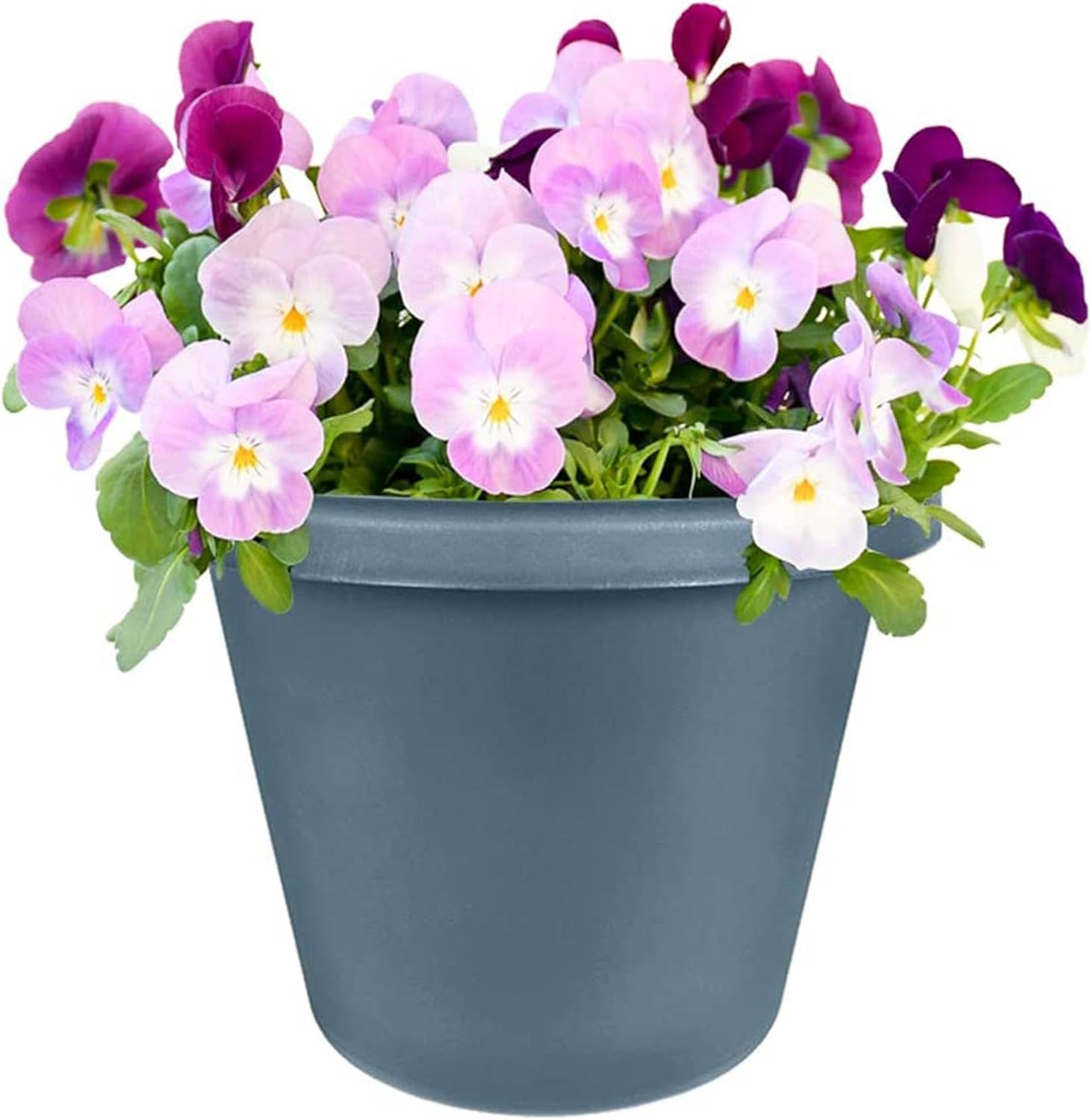 Plastic Flower Pot with Drainage Holes, 2 Pack 7k