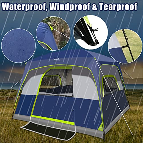 6-Person Instant Cabin Tent Windproof Easy Setup a7