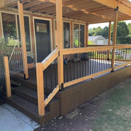 32" Round Metal Deck Balusters for Stair Railing x7
