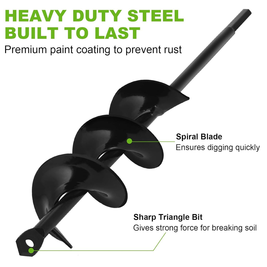 Garden Auger Spiral Drill Bit for Planting 2x14.6 Inch a7