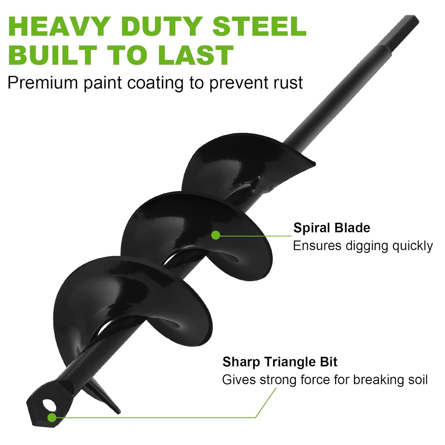 Garden Auger Spiral Drill Bit for Planting 2x14.6 Inch a7