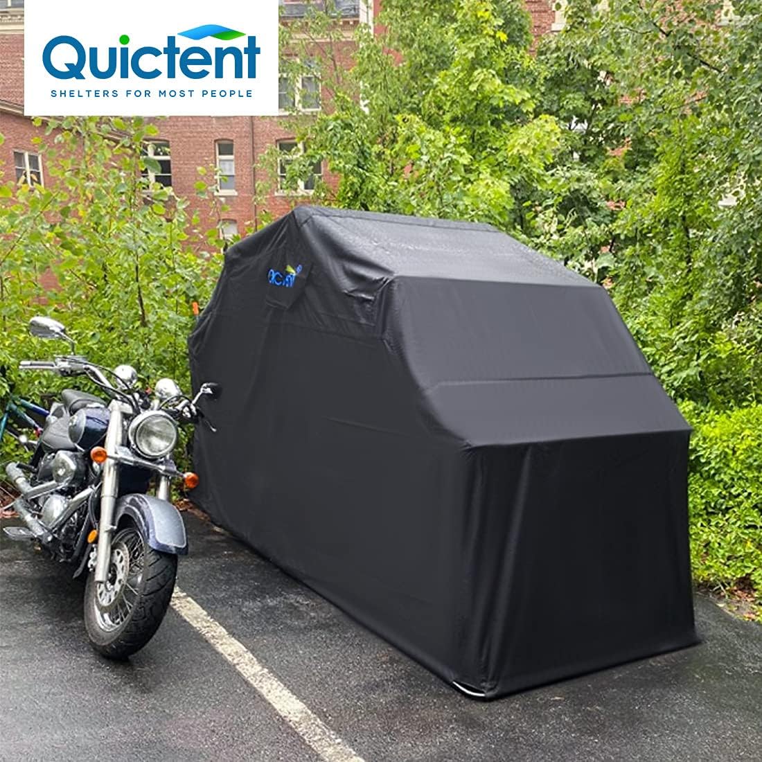 Heavy Duty Motorcycle Shelter Shed Cover Storage Garage Tent with Lock & Carry Bag L7k