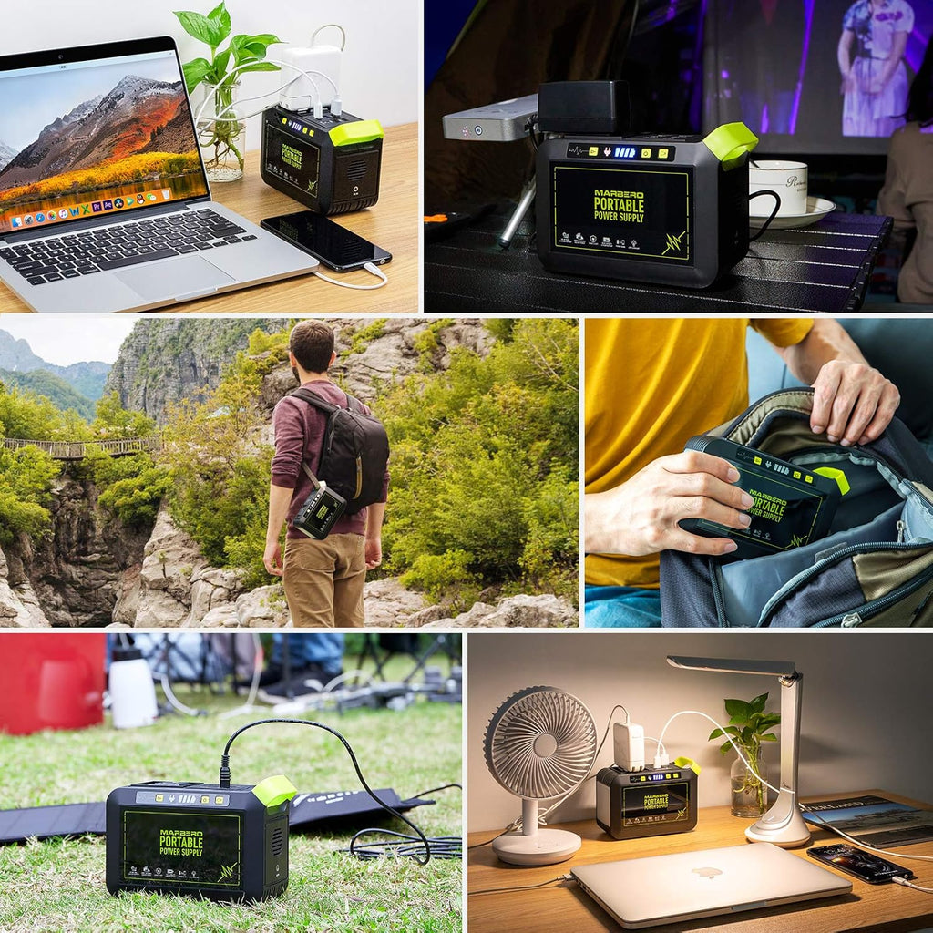 Portable Power Station 24000mAh Solar Generator AC Outlet USB QC3.0 x7