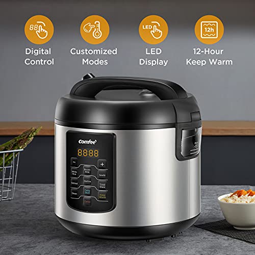 Compact Rice Cooker 6-in-1 Stainless Steel Multi Cooker 2QT A7