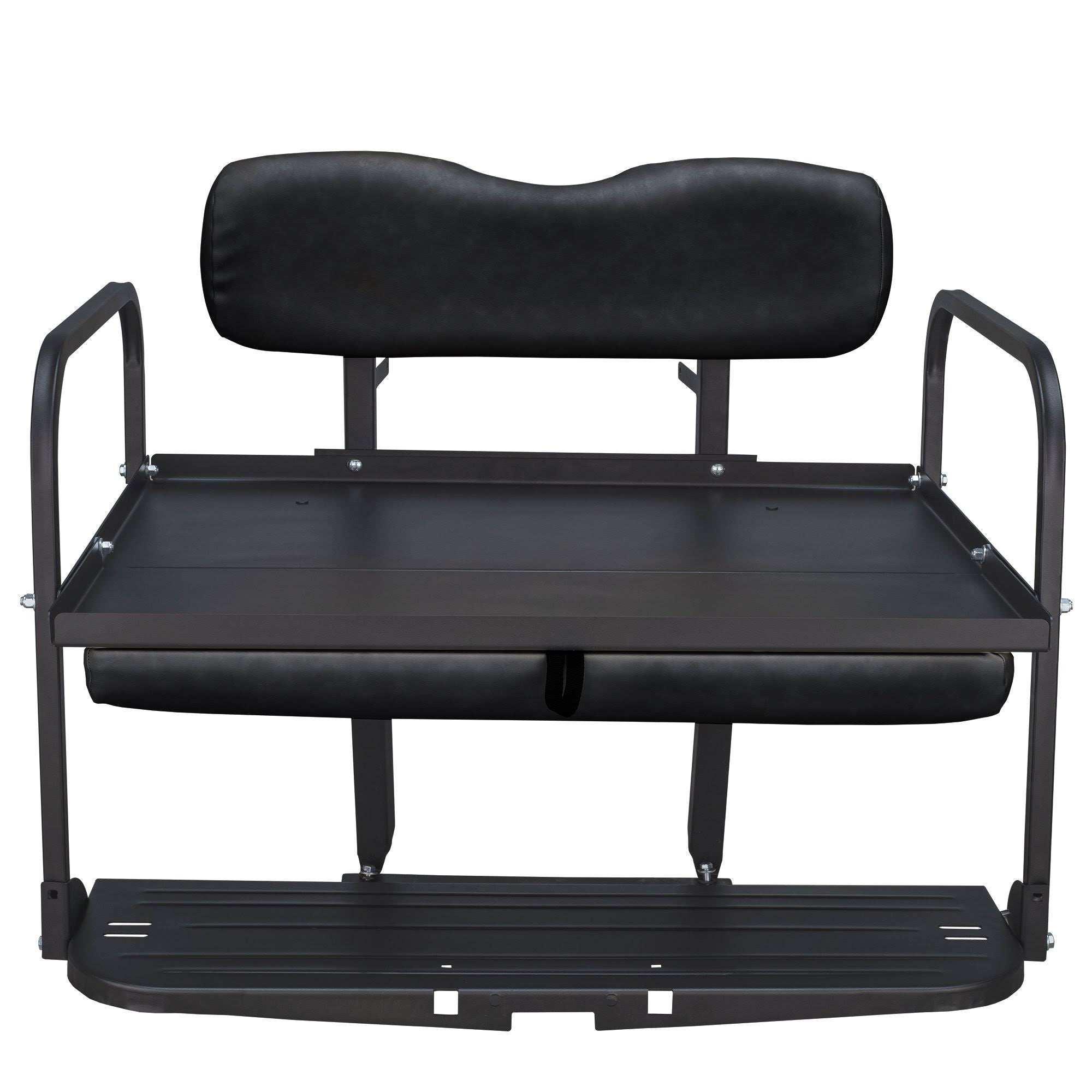 Golf Cart Rear Flip Seat Kit for 1982 and Up Black 7k