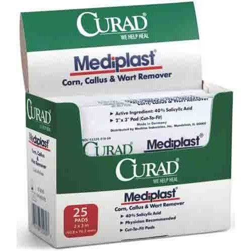 Curad Mediplast Wart Pads 2x22 x 3x22 Case of 150