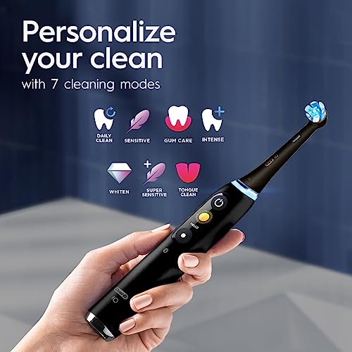 Electric Toothbrush with 3 Replacement Heads, Black Onyx k7