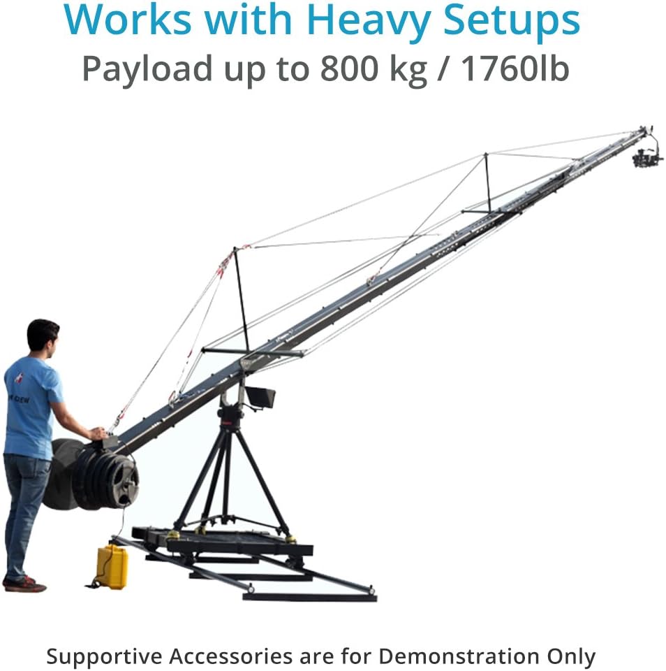 Heavy Duty Portable 16ft Aluminium Tripod Dolly Rail Track System for DSLR Video Camcorders with Carry Bag 7k