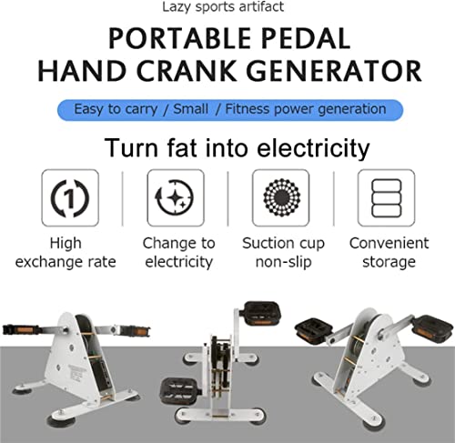Hand Crank Foot Pedal Power Generator USB Portable A7