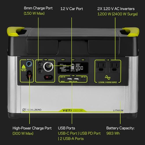 Portable Power Station 1000W Solar Generator 9k