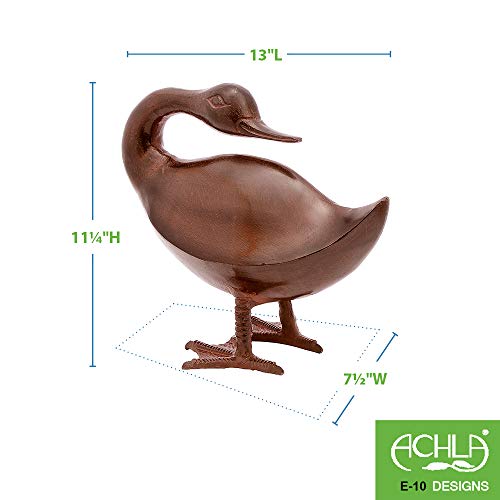 Duck Statuary Indoor Outdoor Decor Bronze k7