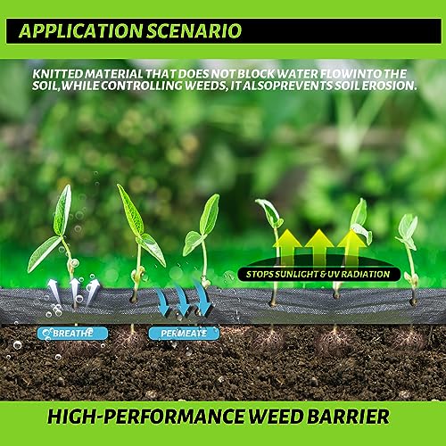 Weed Barrier Landscape Fabric 3x200FT Heavy Duty Ground Cover k7