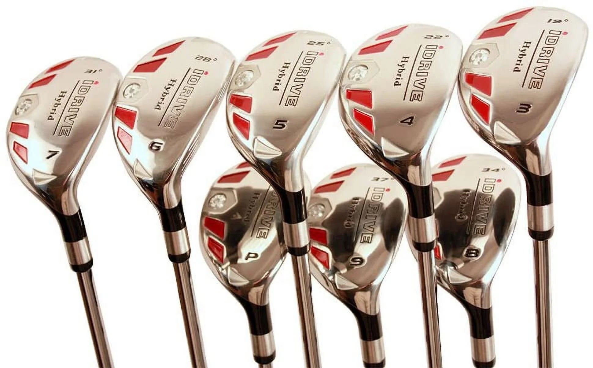 Senior Women's Golf Clubs All Ladies iDrive Hybrids Complete Set Includes: #3, 4, 5, 6, 7, 8, 9, PW. Lady L Flex Right Handed Utility Easy Oversized Clubs. Perfect for 55+ Years Old - Curated Treasures Market