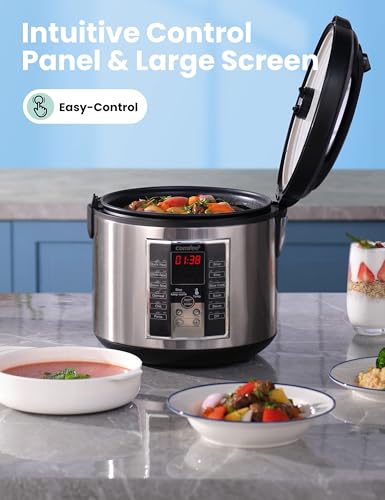 Compact Rice Cooker 6-in-1 Stainless Steel Multi Cooker 2QT A7