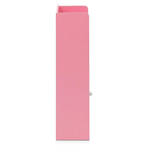 Bookshelf with Storage Cabinet 3-Tier Pink a7