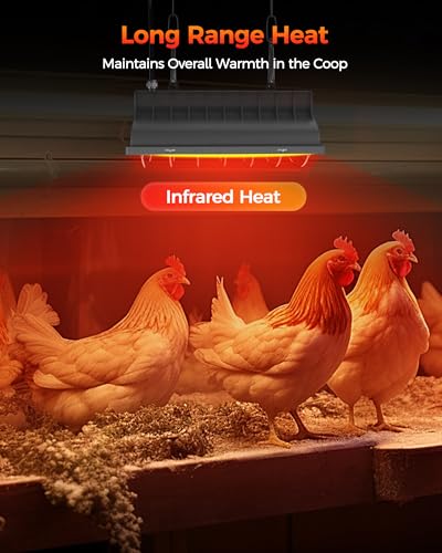 Heat Lamp for Chicken Coop, 250W Waterproof Infrared Heater a7