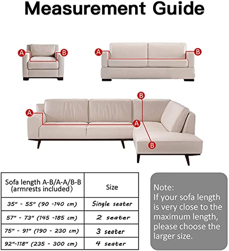 Stretch Sofa Cover Printed Couch Slipcover 4 Seater k7