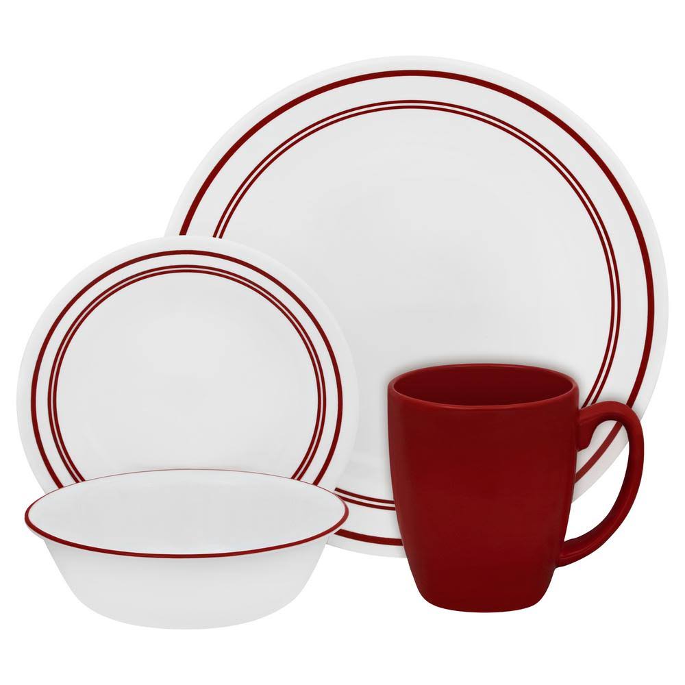 Dinnerware Set 16-Piece Red A7