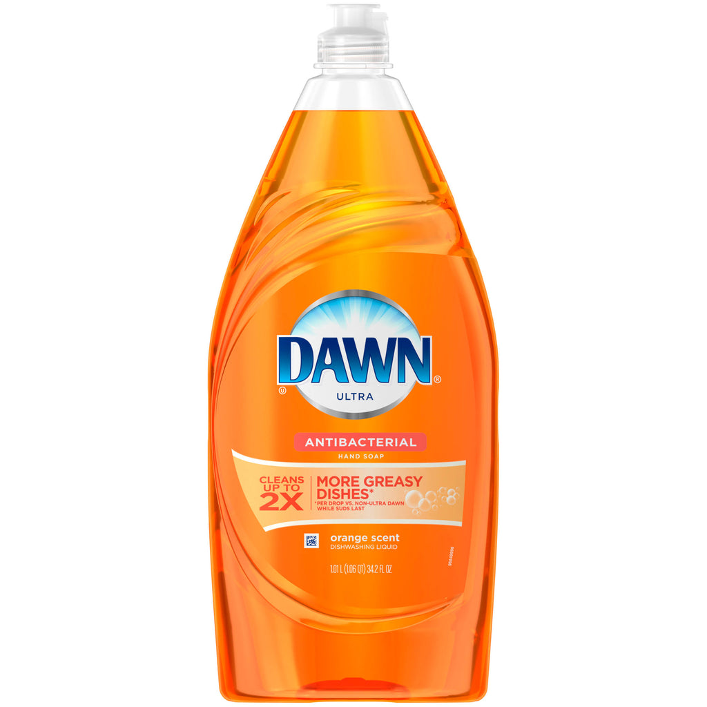 Dawn Ultra Dishwashing Liquid Dish Soap, Antibacterial Orange, 34.2 oz