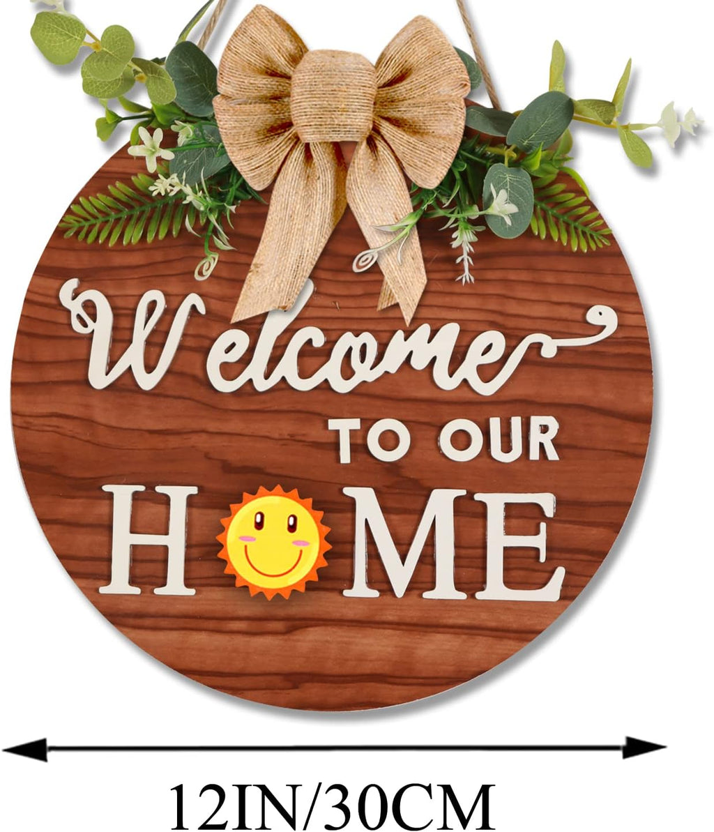 Welcome Home Sign Front Door Wreath Outdoor Decor F7k