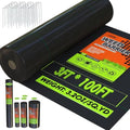 3x200FT Weed Barrier Landscape Fabric Heavy Duty, 3.2oz Durable Geotextile Fabric, Block Gardening Ground Cover Weed Mat, Weed Control Garden Cloth for Landscaping, French Drains, Yard Driveway…