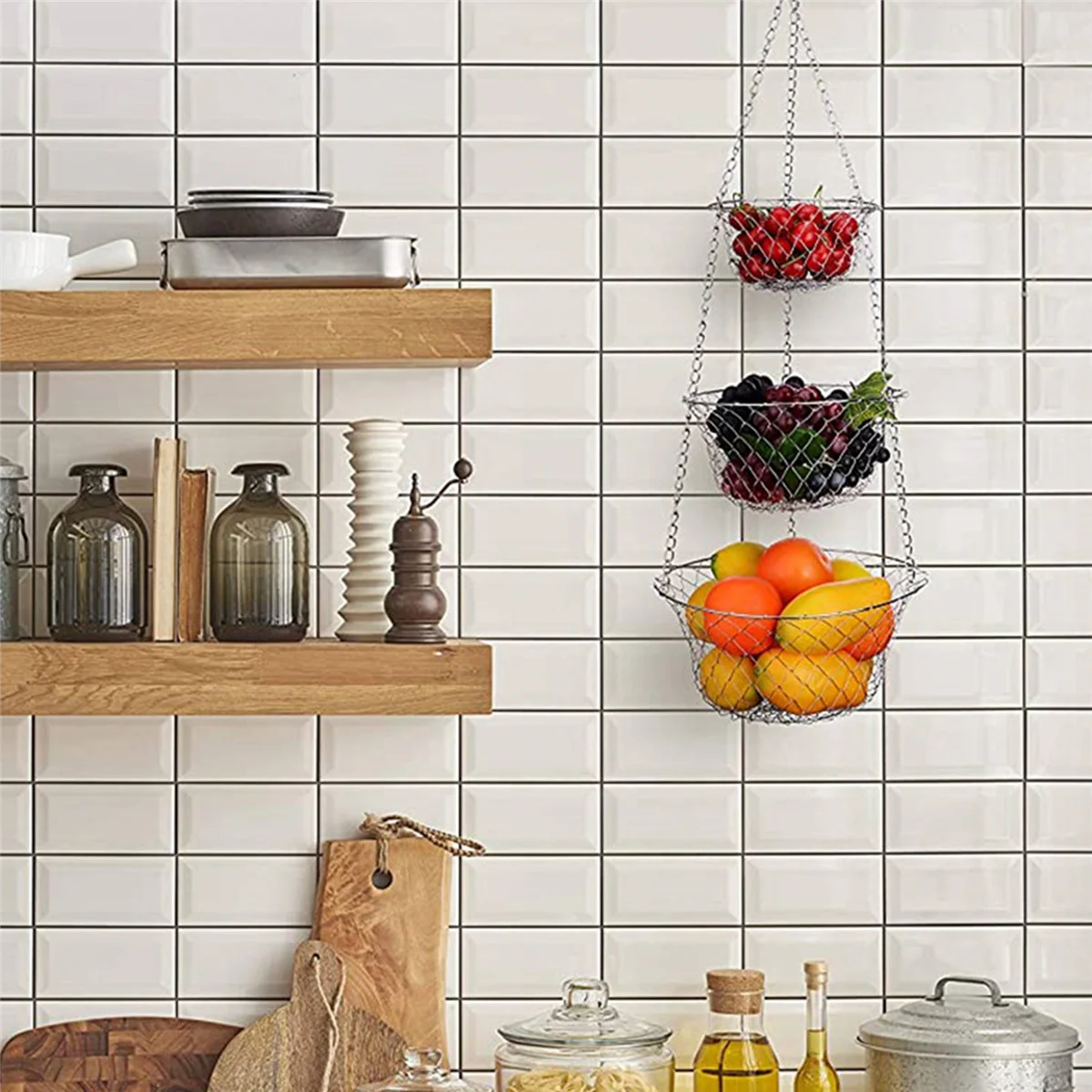 Fruit Basket Hanging Storage 3 Tier a7