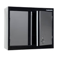 Husky 26 in. H x 30 in. W x 12 in. D Deluxe Steel Garage Wall Cabinet in Black/Grey