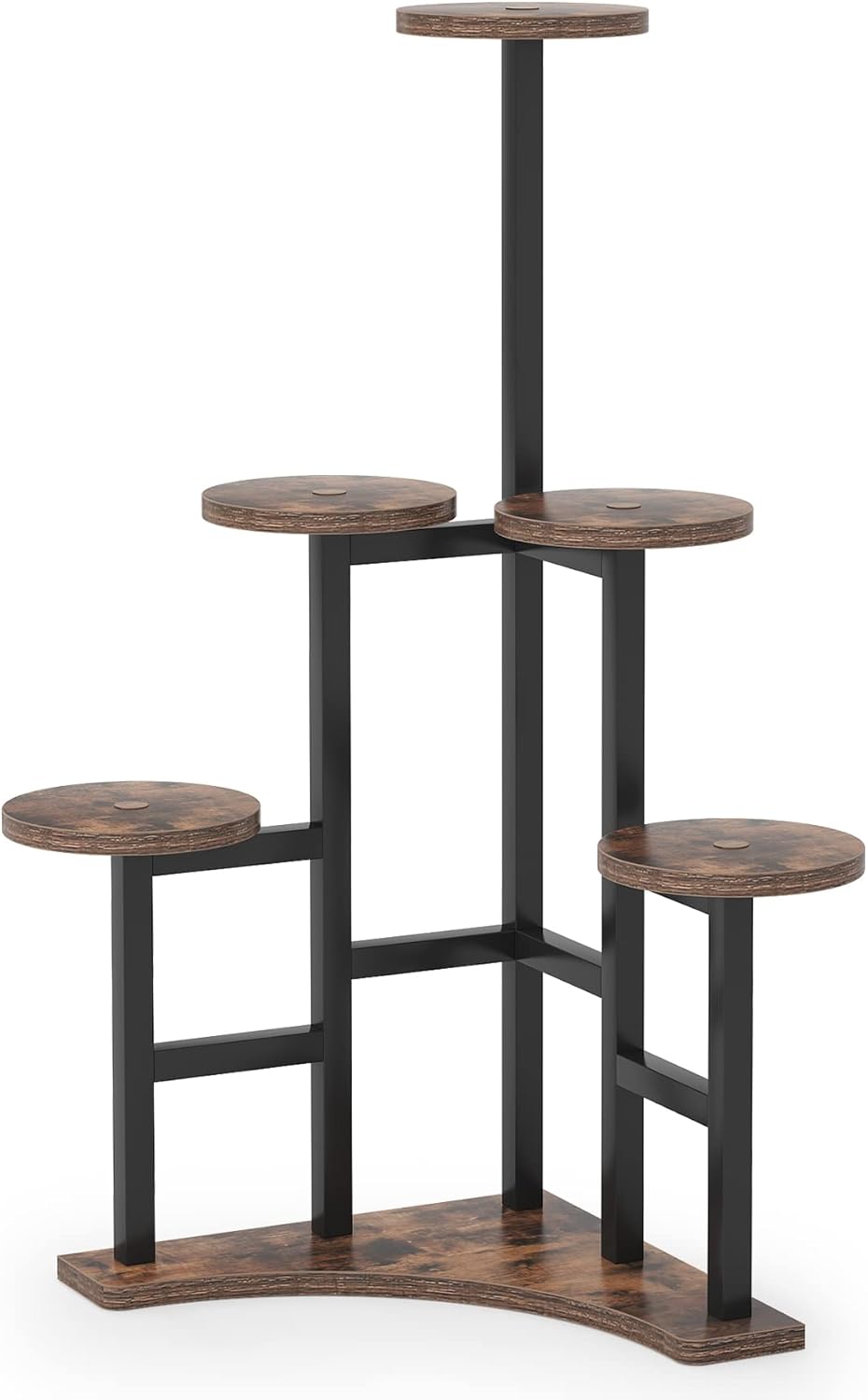 Tiered Corner Plant Stand Indoor Tall Flower Shelf Rack Rustic Brown k7