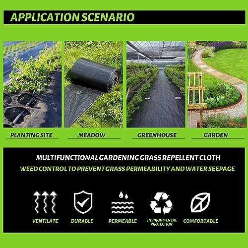Weed Barrier Landscape Fabric 3x200FT Heavy Duty Ground Cover k7
