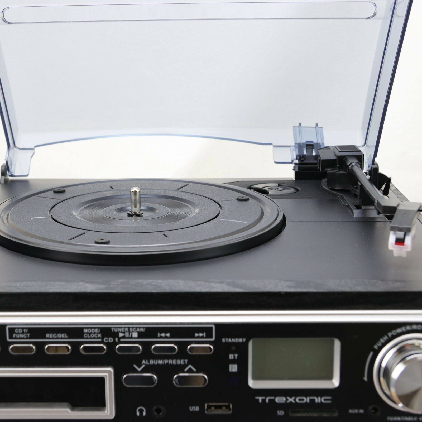 Turntable with CD Player and Cassette Player k7