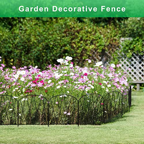Decorative Garden Fence 10.3 ft x 15.9 in Rustproof Border k7
