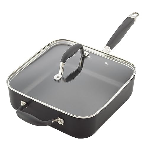 Nonstick Square Fry Pan 4 Quart Graphite Gray A7