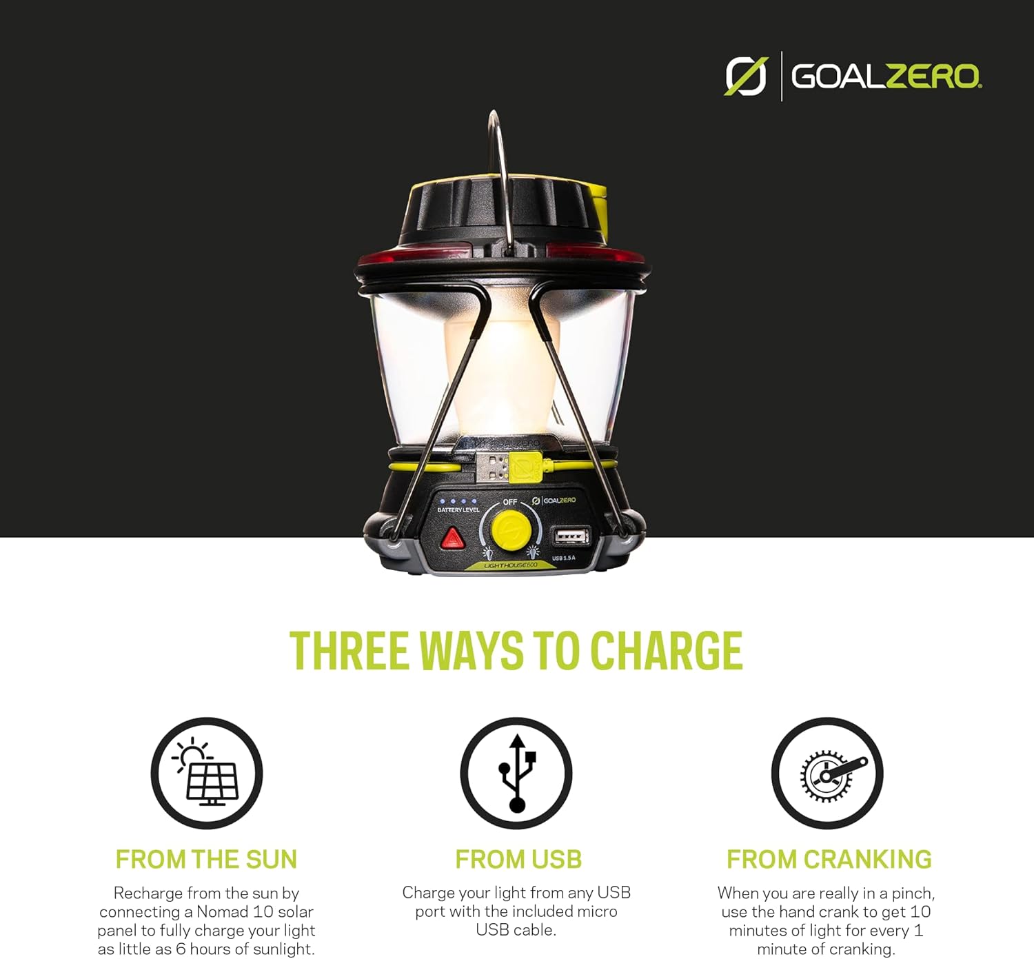Solar LED Camping Lantern 600-Lumen a7