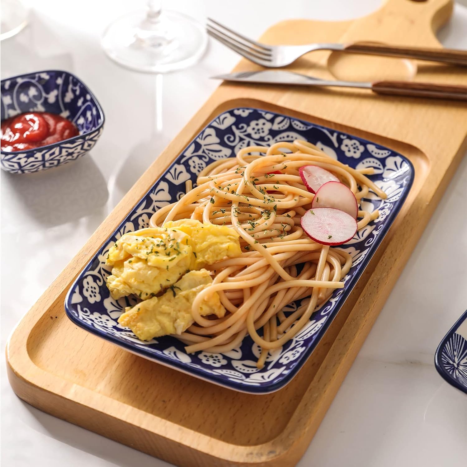 Ceramic Dinnerware Set for 4 with Salad Plates v7