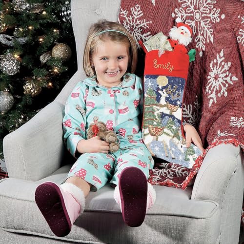Personalized Christmas Needlepoint Stocking 100% Wool A7