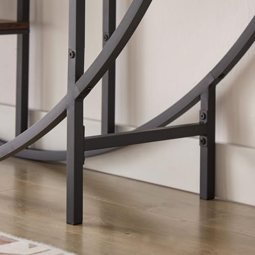 Plant Stand 5 Tier Tall Metal Shelf Indoor Round Ladder Rack Black Brown k7