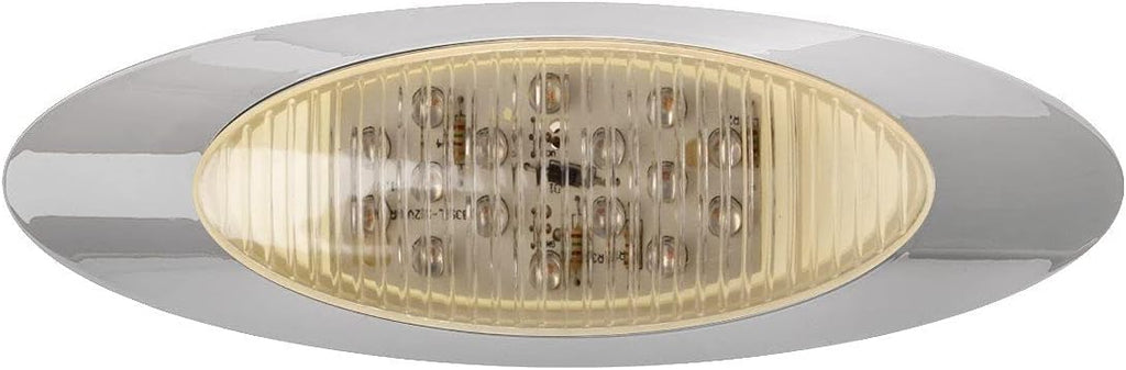 6.5 LED Cab Marker Light 16LED Clear/Amber Chrome 5pcs 17LED 53.75" Waterproof k7