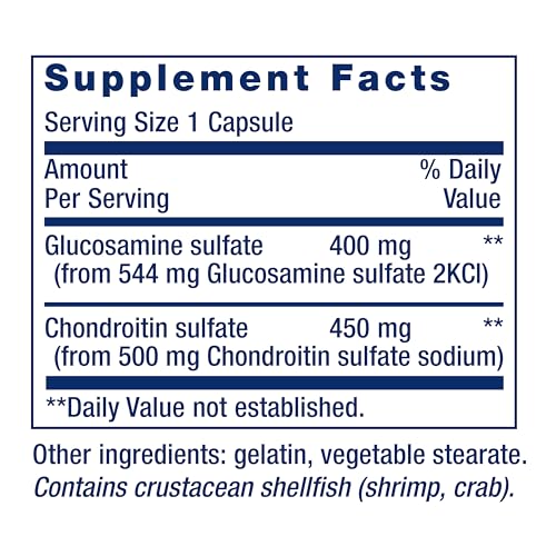 Glucosamine Chondroitin Capsules for Joint Health, 100 Count q7