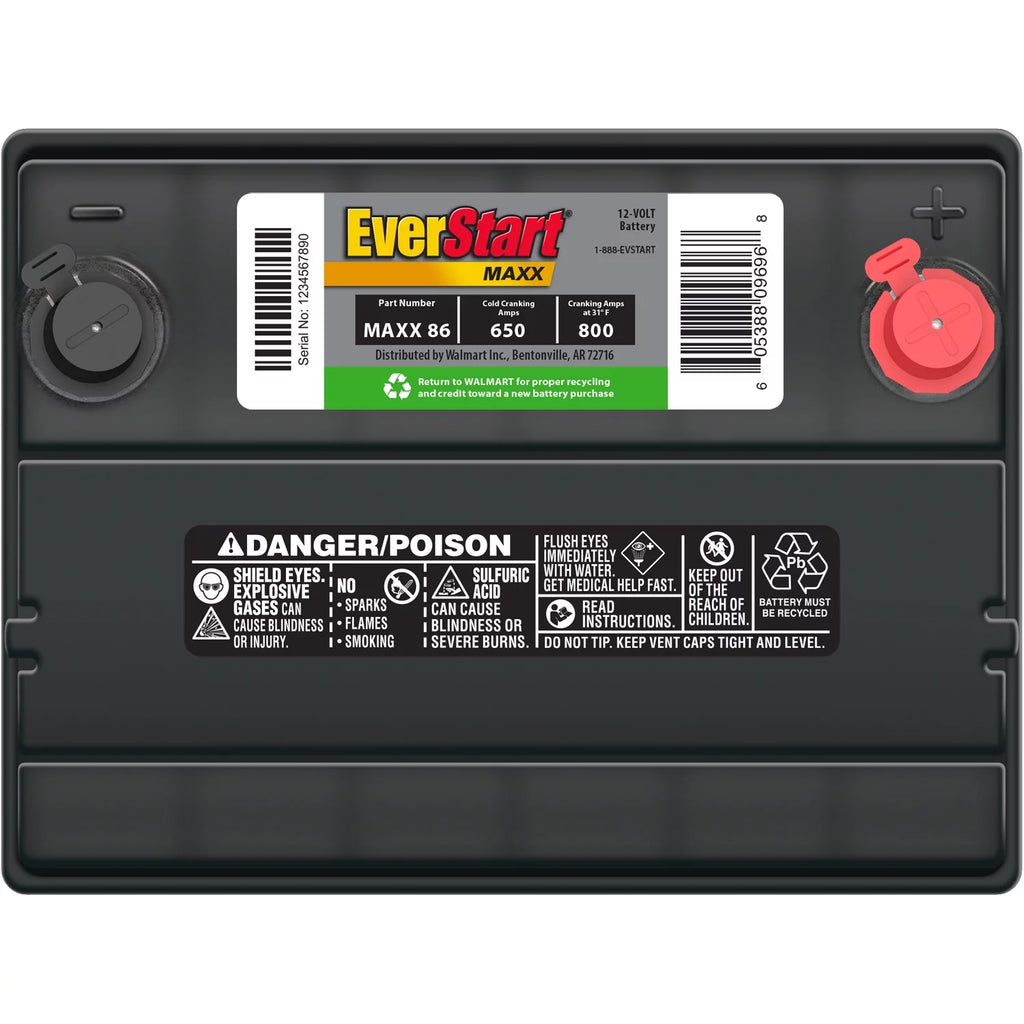Car Battery Group Size 86 12V 650 CCA k7