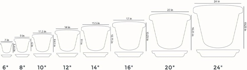Plastic Flower Pot with Drainage Holes, 2 Pack 7k