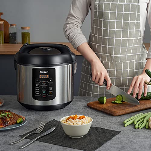 Compact Rice Cooker 6-in-1 Stainless Steel Multi Cooker 2QT A7