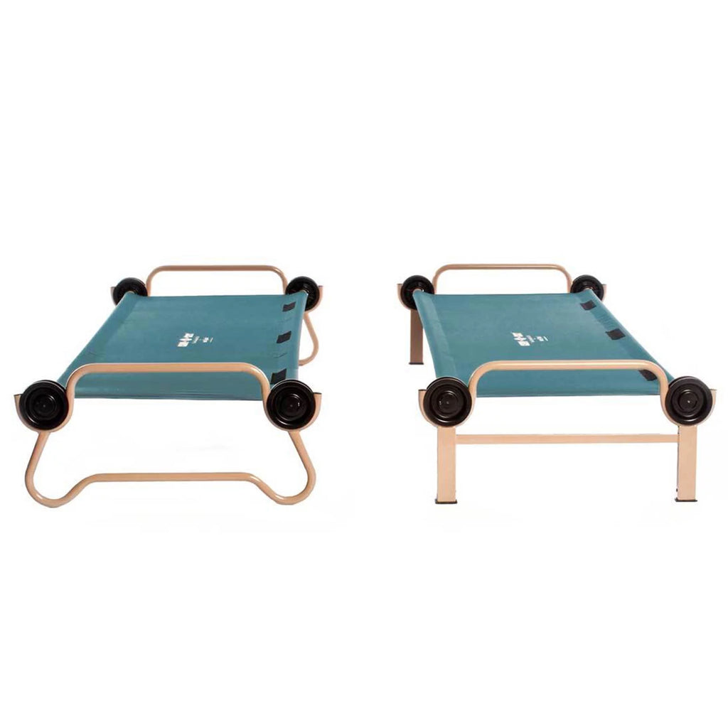 Large Double Cot with Storage Organizers, Green k7