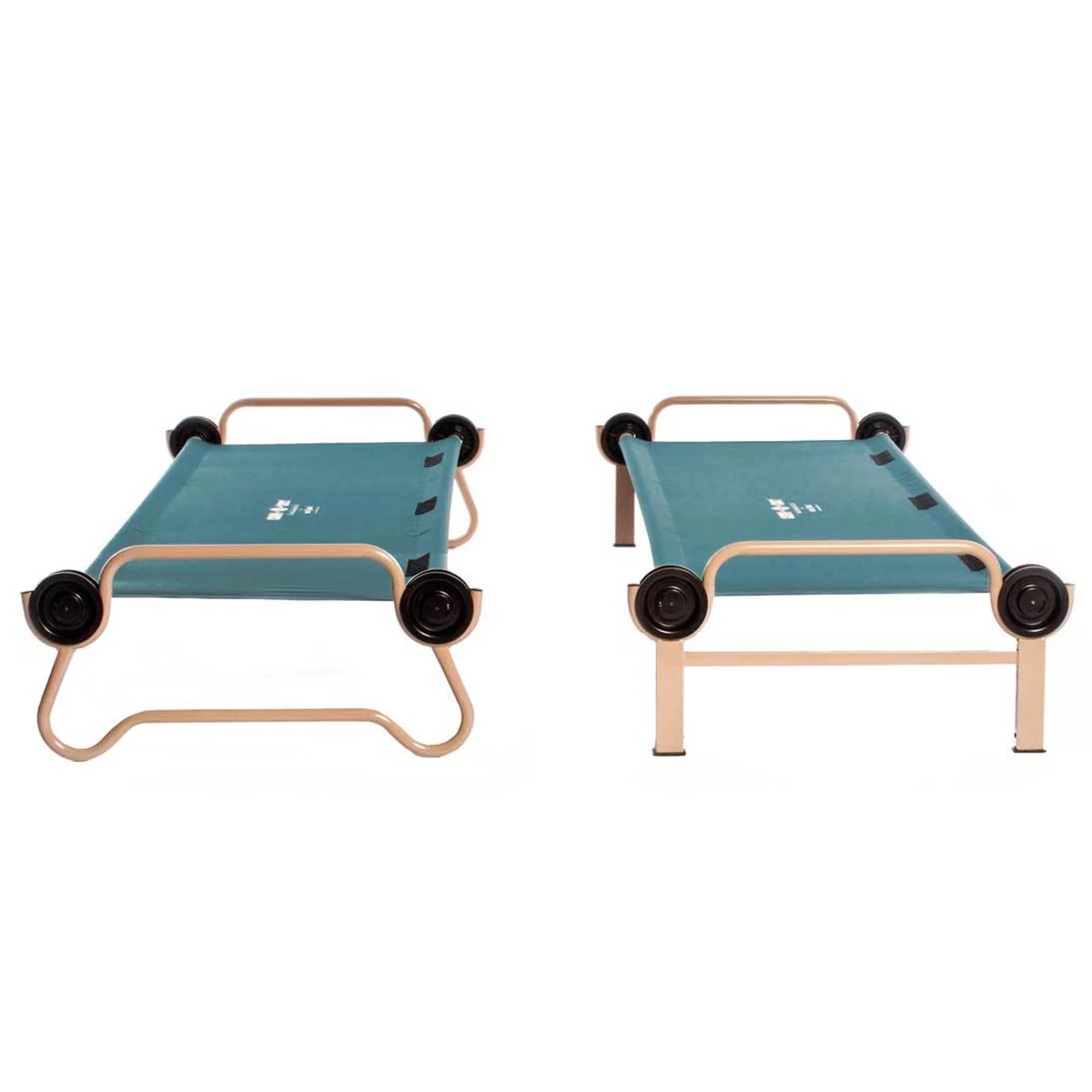 Large Double Cot with Storage Organizers, Green k7