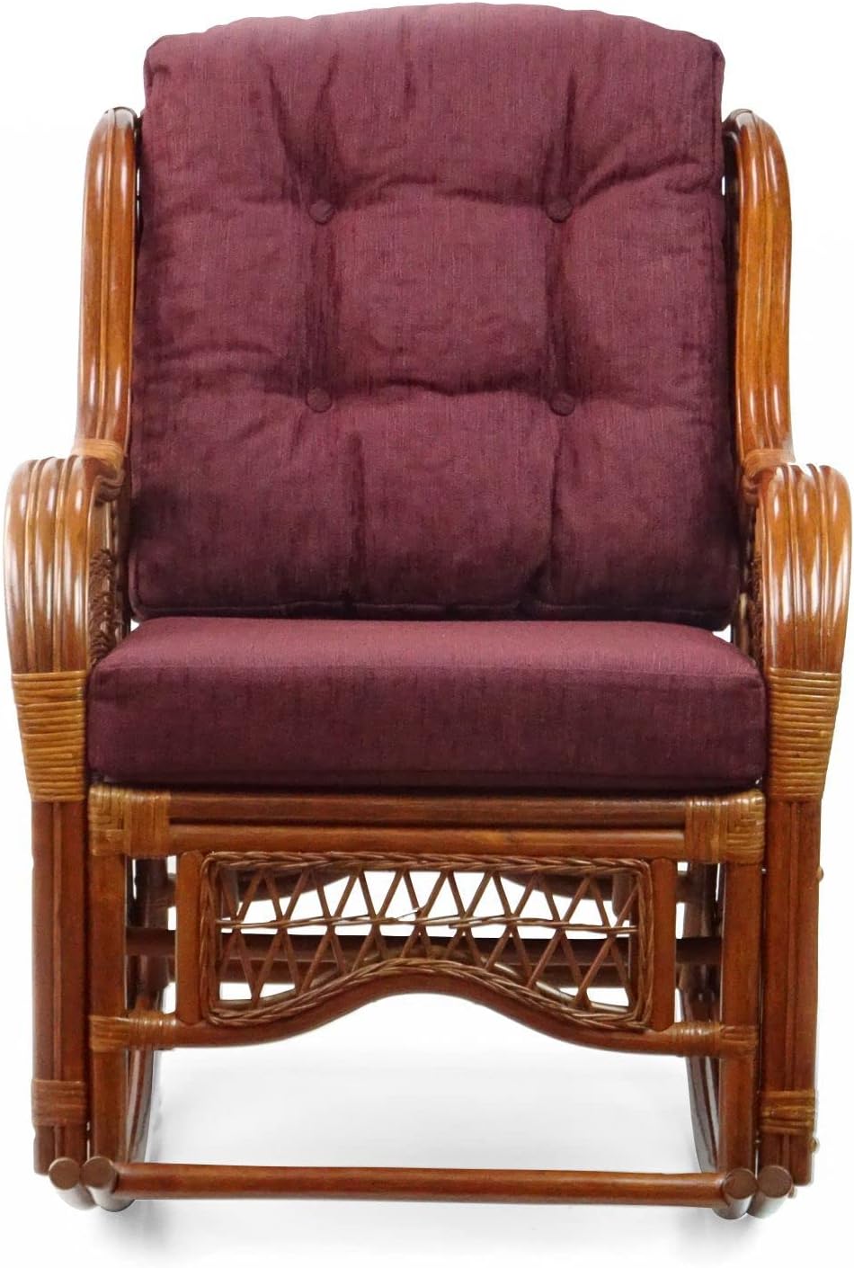 Rattan Rocking Lounge Chairs Set of 2 with Coffee Table 7k