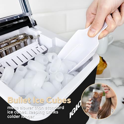 Electric Countertop Ice Maker Machine Portable 33lbs 24h Stainless Steel A7