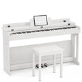 UMOMO UMP-716 88 Key Weighted Keyboard Piano with Piano Bench, Beginner Digital Piano Full Size Heavy Hammer Weighted Action Electric Piano Keyboard with USB & MIDI, Black