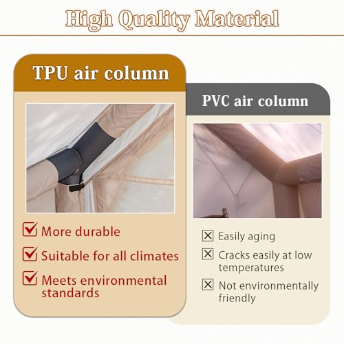 Inflatable Camping Tent 4 Season Waterproof Easy Setup a7