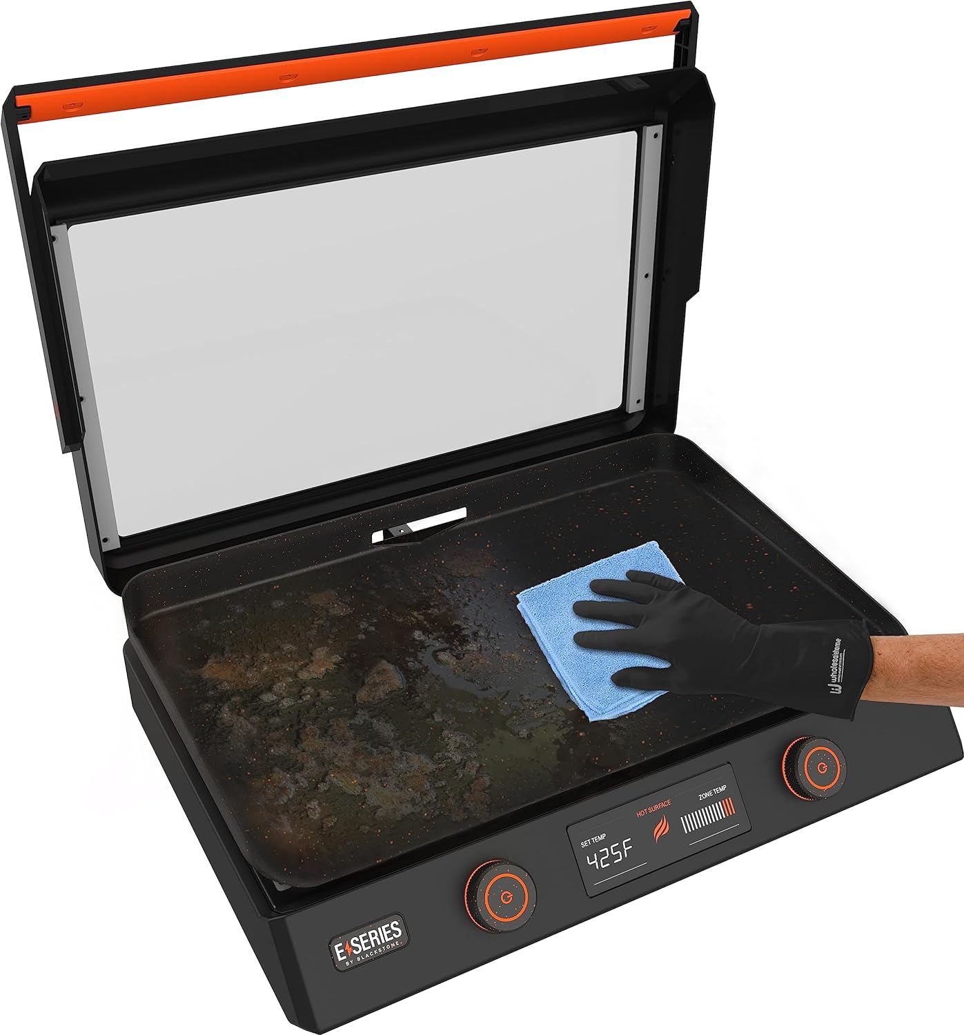 22 Inch Electric Griddle Nonstick with Lid, Tabletop Indoor Outdoor Use 7k