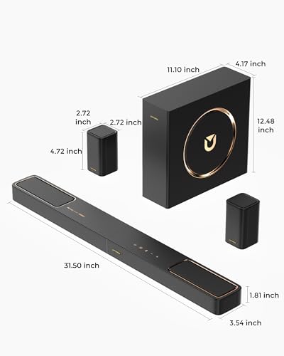 Sound Bar with Dolby Atmos, Surround Speakers & Subwoofer k7